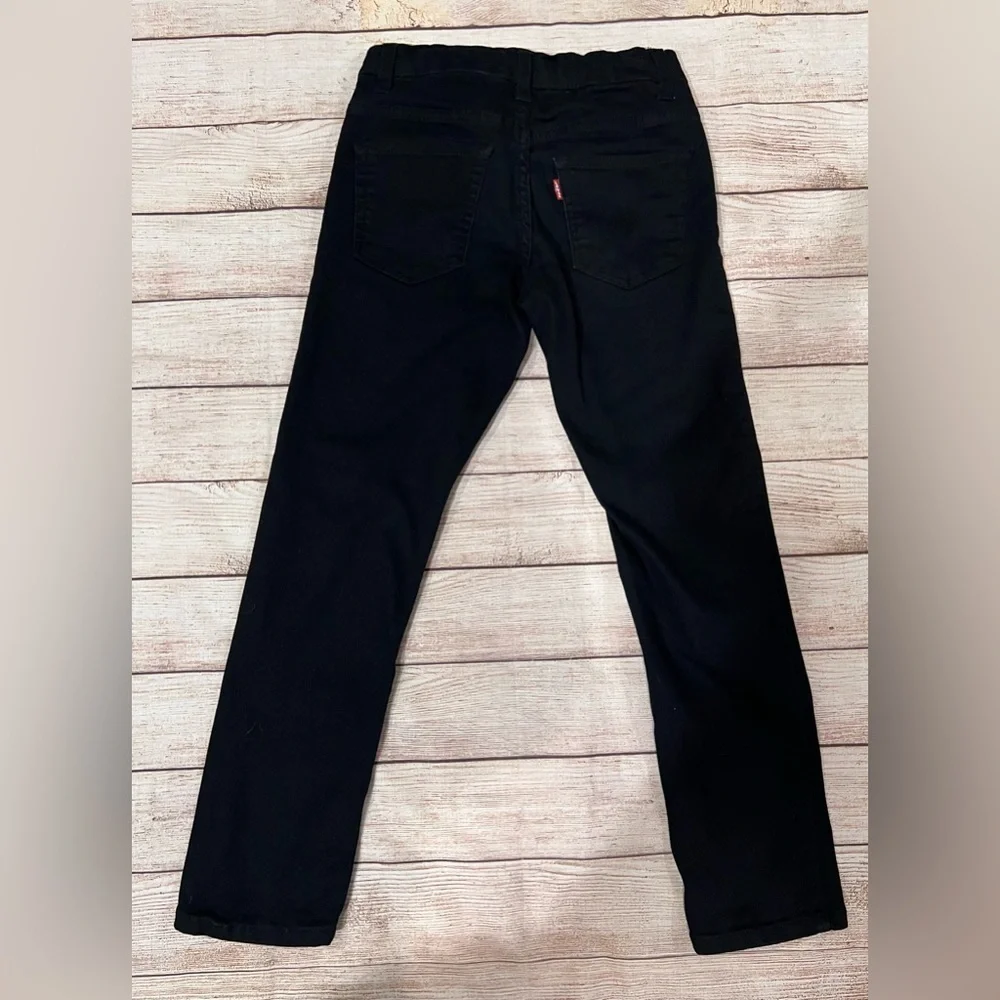 Levi's 502 Jeans Boys Black  Size 10 Reg 25x25 Regular Taper Adjustable Waist